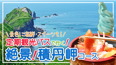 【定期観光】絶景積丹岬コースで積丹の魅力をまるごと満喫！カモメの餌やり体験も！